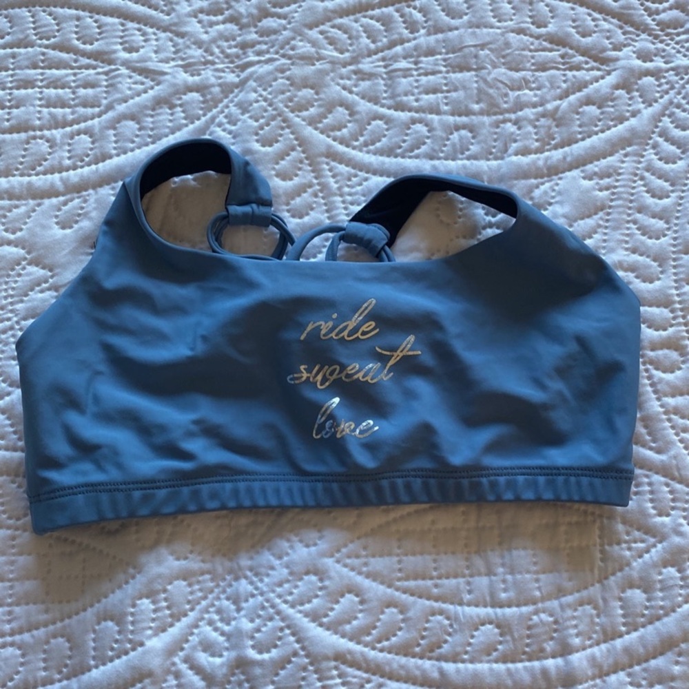 Onzie Peloton Ride Sweat Love Strappy Sports Bra Size Medium